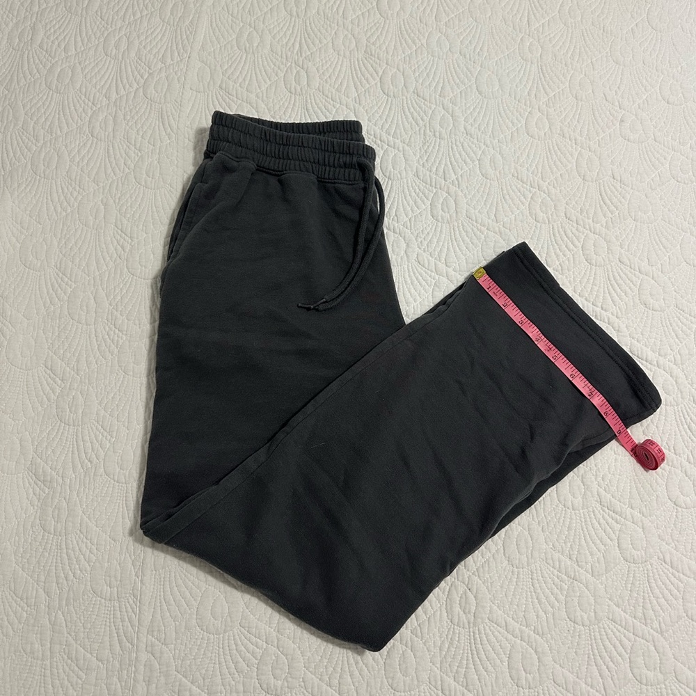 Grey Hollister mid rise flare sweatpants